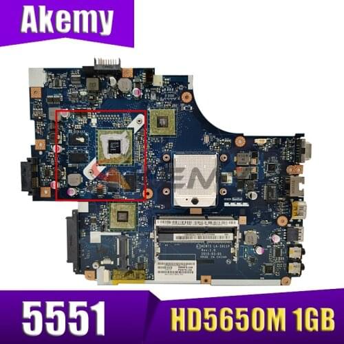 For Acer aspire 5551 5551G 5552 5552G Laptop Motherboard NEW75 LA-5911P MBPUU02001 Main board HD5650M 1GB GPU free CPU Mainboard