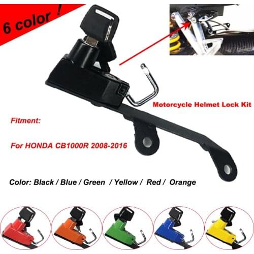 For Honda CB1000R CB1000 R 2008-2016 11 2012 2013 2014 2015 Motorcycle Helmet Lock Mount Hook Side Anti-theft Security 6 color