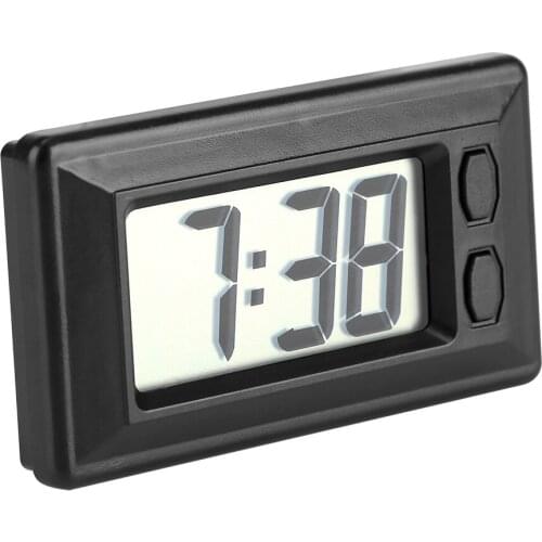 LCD Digital Table Car Dashboard Desk Electronic Clock Date Time Calendar Display Ultra-Thin Electronic Clock Electronic Clock