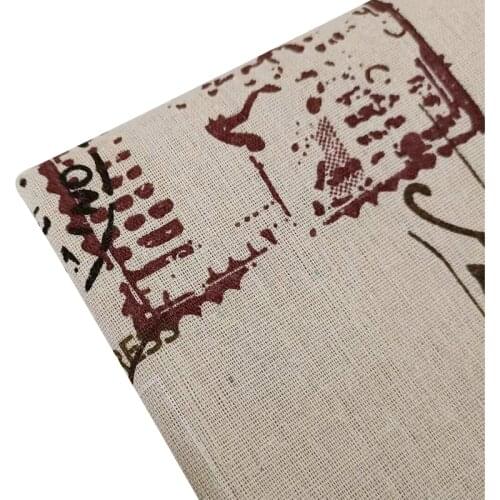 Cotton Linen Fabric Printed Linen Cotton Fabric DIY Sewing Quilting Canvas Material For Patchwork Crafts Curtain Home Textile