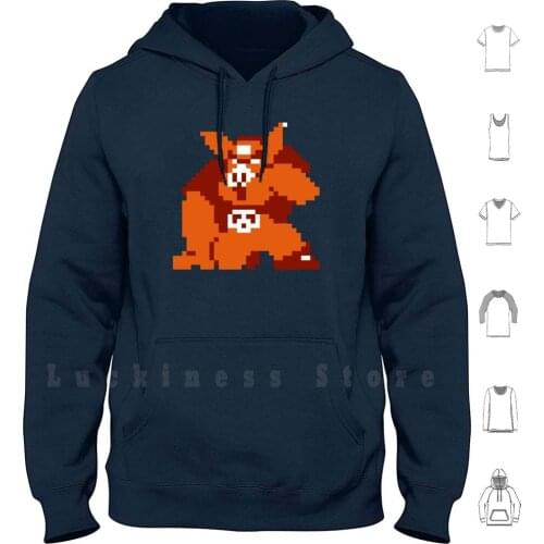 Ganondorf Hoodie Long Sleeve Video Games Pixelart Pixel Art Sprite Sprites Retro Classic Vintage Game Gamer Gaming