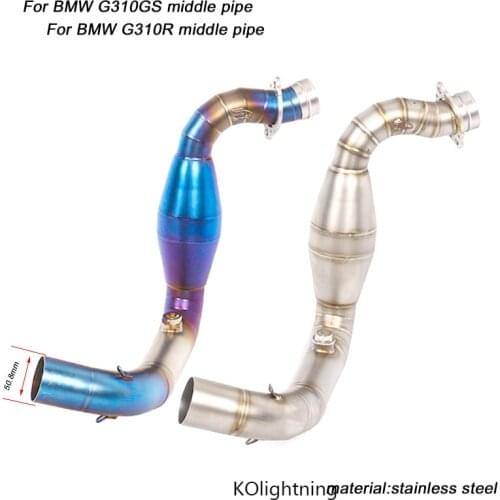 50.8MM interface Stainless Steel Motorcycle Middle Connecting Pipe Silp on for BMW G310GS G310R all