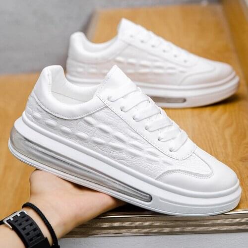Sneakers Men Outdoor Jogging Sport Shoe Air Waterproof Cushion Leather Tourism Thick Bottom Casual Training Running Tennis Shoes