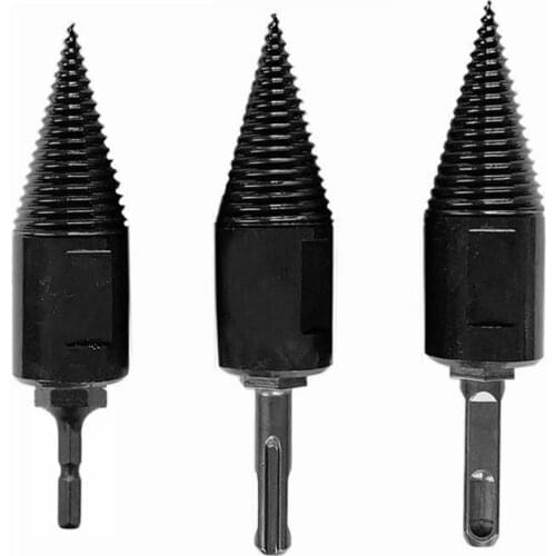 32mm Firewood Splitter Drill Bits Round/Square/Hex Shank Cutting Wood Splitter High Speed Steel Screw Splitting Cone Twist Auger