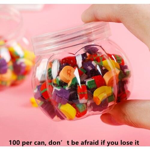 Cartoon Fruit Shaped Bottle Eraser Children’s Eraser Special For Students No Marks No Debris Learning Stationery School Prize
