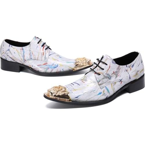 Men Thick Bottom Dress Shoes Plus Size Luxury Italian Style Fashion Men Formal Shoes Brand Men Bring Business Leather Shoes Men