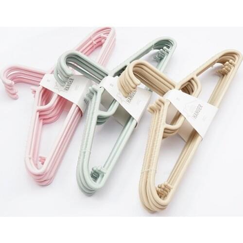 8PCS/Lot Long Neck Non-slip Clothing Hangers Flexible Racks Domestic Coat Hanger Storage Rack Adjustable Plastic Display Hanger