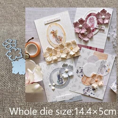 New Design Craft Metal stencil mold Cutting Dies 3pcs flowers decoration scrapbook die cuts Album Paper Card Craft Embossing