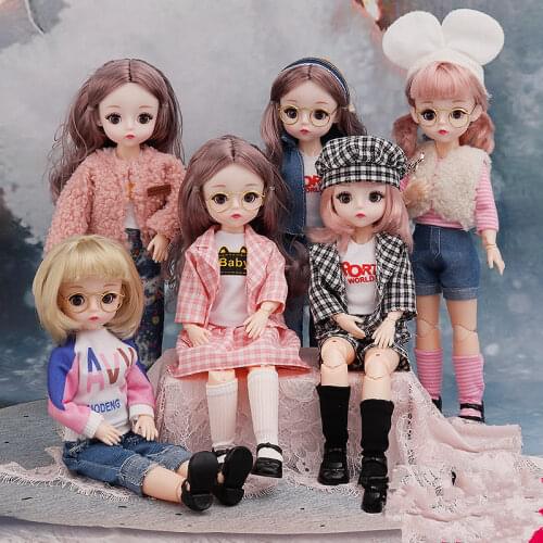 Clothes for BJD 1/6 28cm Dolls Accessories 12 Inch Doll Clothes Suit Toys for Children Dress Up Toy Not Include Doll