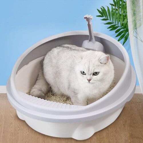 Semi Closed Litter Sand Box Scoop Anti-splash Portable Plastic Large Deodorant Sandpit Cat Self Cleaning Pet Toilet Accessories