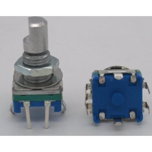 10PCS/LOT Plum handle 15mm rotary encoder coding switch / EC11 / digital potentiometer with switch 5 Pin