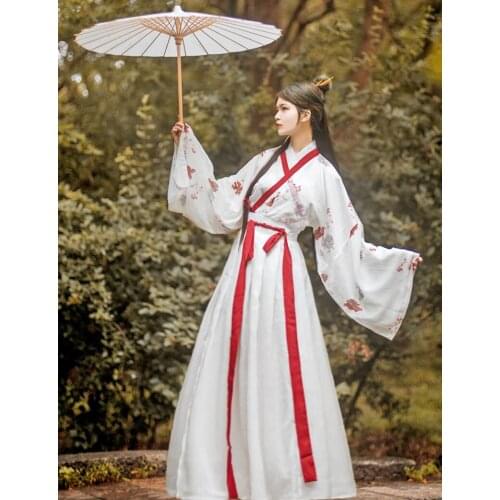 Daily HanfuDress women tang Dynasty Ancient Costumes Chinese Folk Dance Clothes Classical Swordsman Clothing Traditional Cosplay