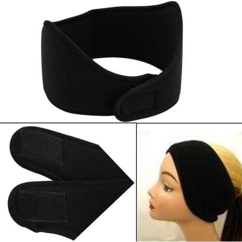 Hot Sale Unisex Women Men Winter Polar Fleece Earband Stretchy Comfortable Headband Earmuffs Ear Warmers Black Stretchy Hair Ban