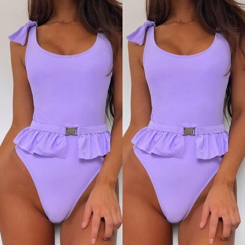 Cover your stomach and show your thinness conservative oversize beach bathing suit fashionable womens sexy solid bikini one pie