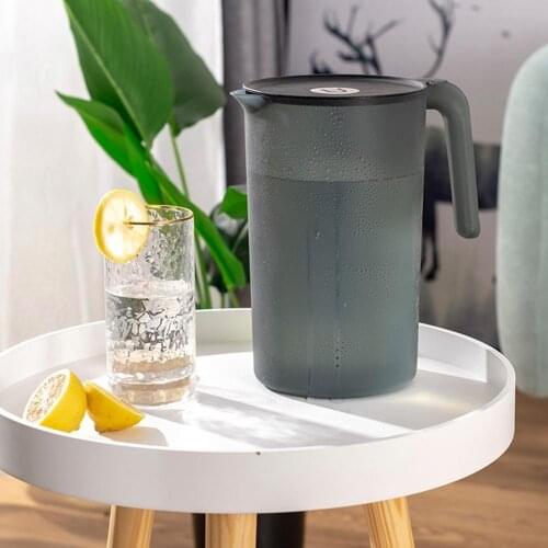 Cold Glass Water Bottle Jar Kettle Transparent Large Capacity Heat Resistant Water Pot with Handle Pitchers 2000/2500ml