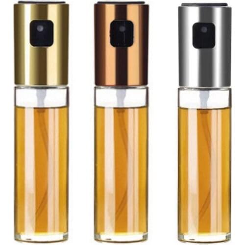 Oil Glass Bottle 100ml(3.5oz) For Cooking, Salad, BBQ, Bread Baking, Kitchen Accessories