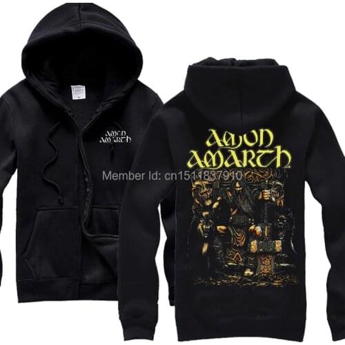 Amon Amarth 100%Cotton Rock Zipper hoodies autumn winter jacket brand shirt punk heavy dark metal XXXL print sweatshirt