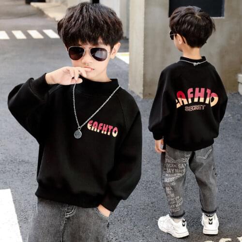 Boy Top Spring and Autumn Boys Long-sleeved T-shirt Korean Version Childrens Tops