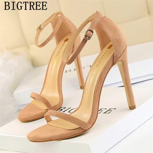 Mary Jane Shoes Moccasin High Heels Sandals Women Bigtree Shoes Modis Extreme High Heels Sandalias Mujer 2020 Designer Sandals