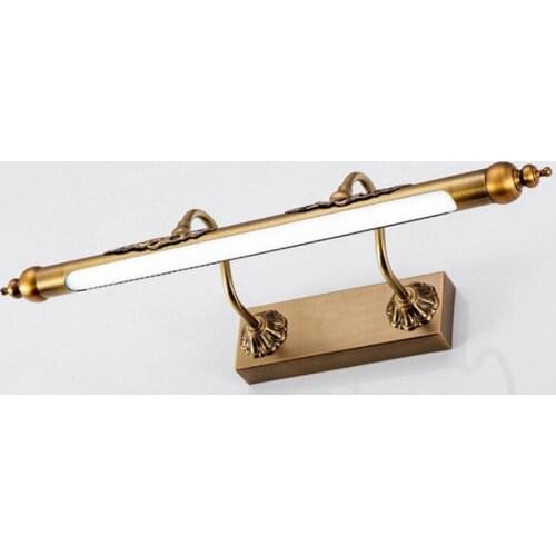 Vintage America Country Copper Acrylic Led Mirror Light for Bathroom Cabinet Wall Lamp 45/55/65cm 2457