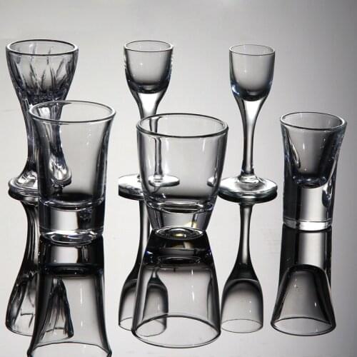 2/4/6/8PCS Crystal Cup Shot Glass Cup Creative Spirits Wine Glass Cup glasses Party Drinking Charming Thick Bottom Cup