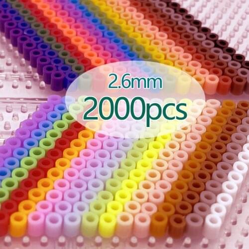 2.6mm/2000pcs/bag Hama Beads PUPUKOU Perler DIY Kids Iron Beads Fuse Handmade Gift Children Toy