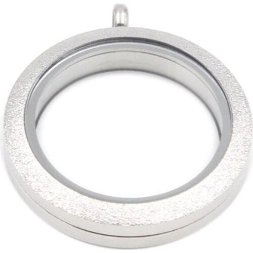 20mm 25mm 30mm 34mm) Stainless Steel Waterproof Locket Silver Shine Floating Locket Pendant Floating Charm Memory Locket