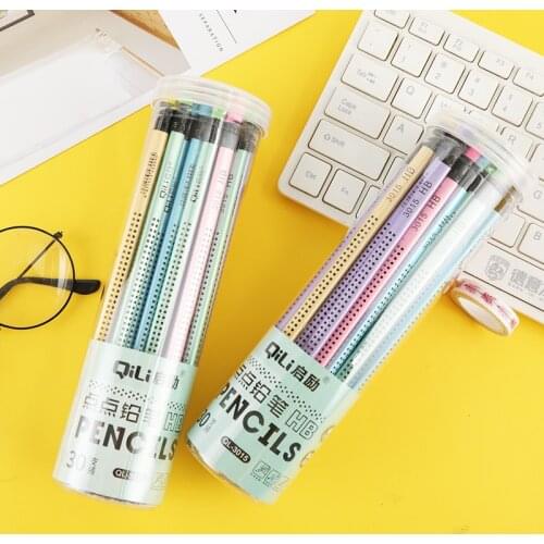 30 Pieces/Box Triangle HB Standard Pencils korean stationery Pencil Set Non-toxic Stationery for school office supplies 2021
