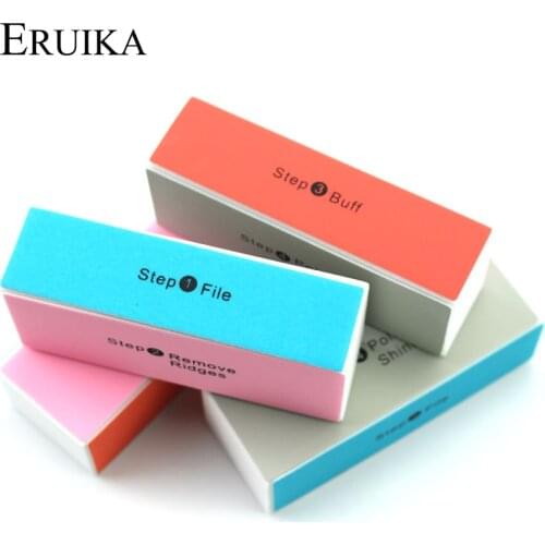 4pcs/set Mix Color Sanding Sponge Nail Buffers Block Nail Art Manicure Pedicure Nail Files Buffer Art Beauty Tools