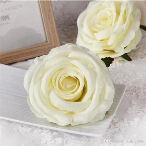 9CM Artificial Rose Flower Heads Silk Decorative Flower Party Decoration Wedding Wall Flower Bouquet Artificial Roses Bouquet