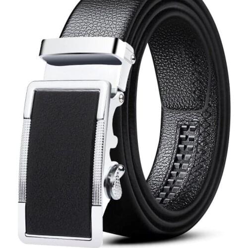 34 style HOT womens Casual business mans cowhide fashion BLACK belt wide 3.5CM Zinc alloy Automatic buckle Second layer