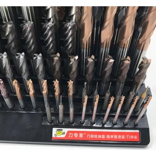 Black Drill Bit Storage Box Milling Cutter Drill Finishing Holder Organizer Case Box for Home DIY Woodworking Use Supplies