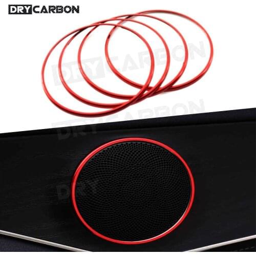 For Mercedes Benz C GLC E Class W205 X253 W213 Alloy Door Stereo Speaker Ring Cover Trim Car styling
