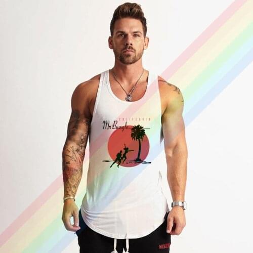 California Couples At The Beach Play Summer Soft Custom Sleeveless Design Your Own Vest Cotton Mens Muscle Tee Tank Top Shirt