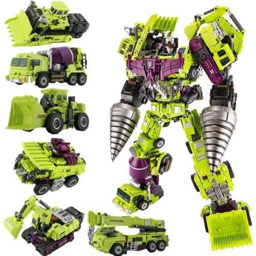 JinBao weijiang Transformation toys big 50cm Devastator Predaking KO GT anime Action Figure Robot Car dinosaur model boy kid Toy