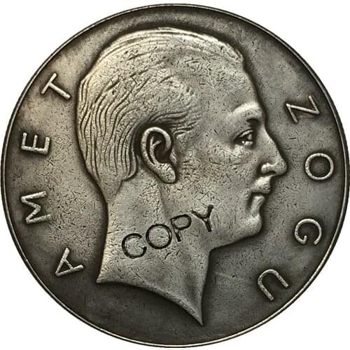 Albania 1926 5 Frang Ar COIN COPY 37mm