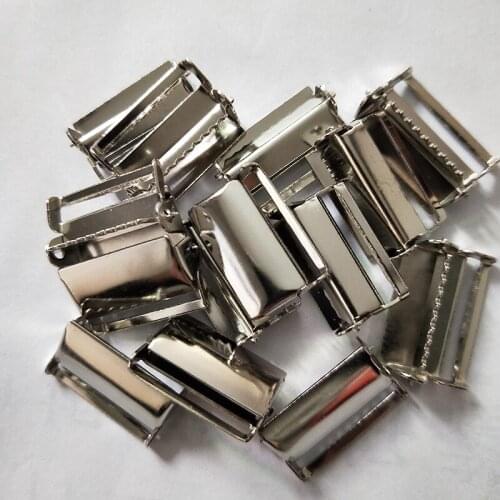 20mm Metal silver Suspenders strap accessories Ribbon adjust buckle Regulate clamp koord stopper Luo Qiu 500 pcs/lot