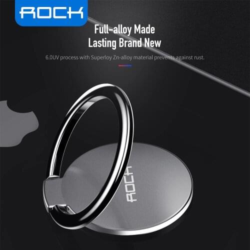 ROCK Metal Mobile Phone Finger Ring Holder 360° Rotatable Thin For Car Bracket Stand Accessories Finger Ring For iPhone Xiaomi