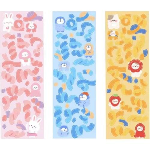 Creative Cute Animal Ribbon Laser Stickers DIY Scrapbooking Mobile Phone Album Star-chasing Card Stationery Decorative Stickers