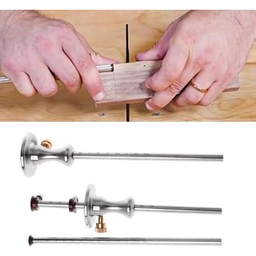 Stainless Steel Woodworking scribe Marking Gauge Ruler Scriber Carpenter Tool