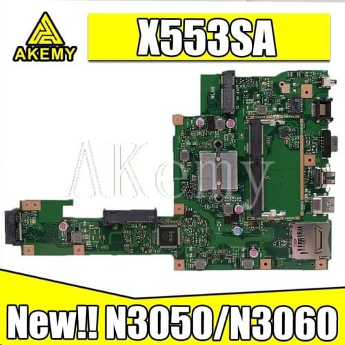 New ! Akemy X553SA Motherboard For Asus X553SA X553S X553SA F553S A553S Mainboard 100% test OK W/ N3050/N3060 CPU