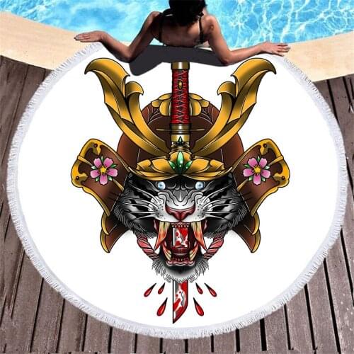 New Floral Bohemian Skull With Tassel Beach Towel Adult Childrens Microfiber 150cm Picnic Yoga Mat Blanket Carpet