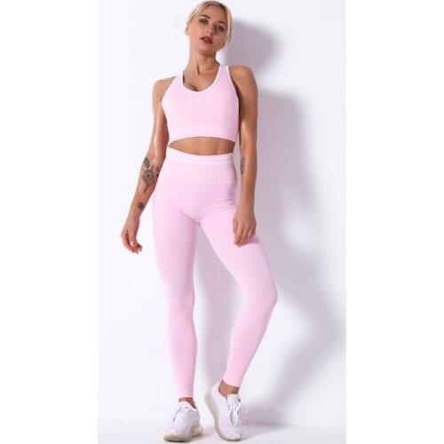 OEM Women Yoga Sets Fitness Sports Bra Yoga Pants workout Gym Running Sport leggings Set