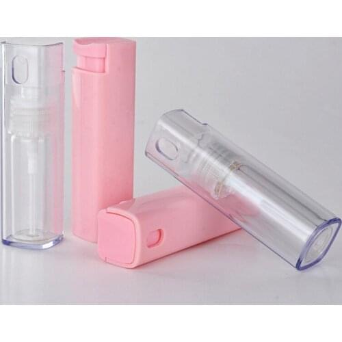 Wholesale New 10ML Mini Portable Square Plastic Refillable Perfume Bottle With Atomizer For Traveler