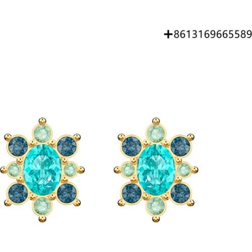 Original Replica 1:1 100% Sterling Silver 925LUCKY GODDESS Colorful And Magnificent Glamorous WomenS Earrings Factory Direct Ba