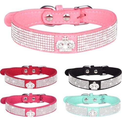 Diamond Inlaid Pet Cat Collar Pets Shiny Crystal Elastic cats Collars Accessories For Kitten Dog Collar Cat Necklace