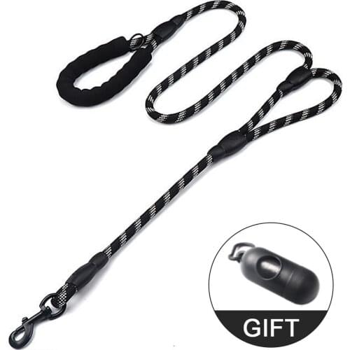 1.8m Pet dog leash Reflective nylon double handle dog walk training leashes for large small dog cat pet supplies Dropshipping