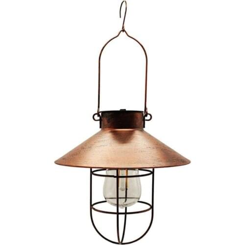 Retro Solar Lantern Garden Yard Patio Decor Outdoor Wall Hanging Solar Light Vintage Solar Lamp With Warm White Bulb Solar Light