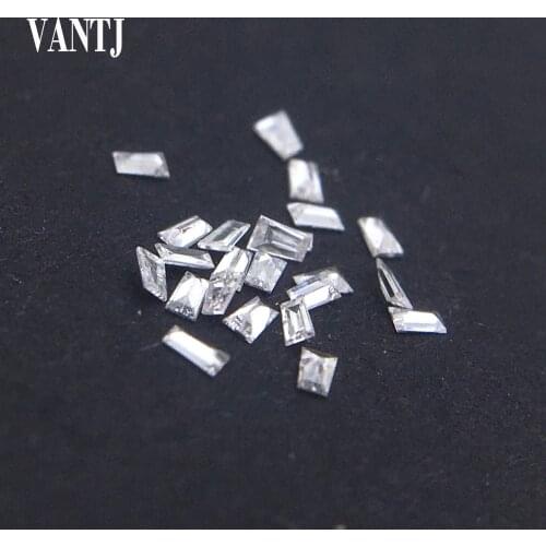 VANTJ 10PCS Small Size 100% Natural Diamond Loose Gemstone Trapezoid FG SI Good Quality Cut Diy for Women Jewelry Party Gift