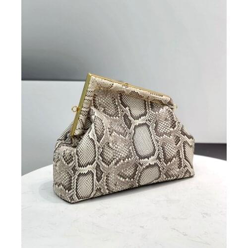 Womens Dinner Bag Handmade snakeskin detachable shoulder bag womens top snakeskin Dinner Bag